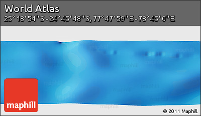 Physical Panoramic Map of the Area around 25° 2' 21" S, 78° 16' 30" E