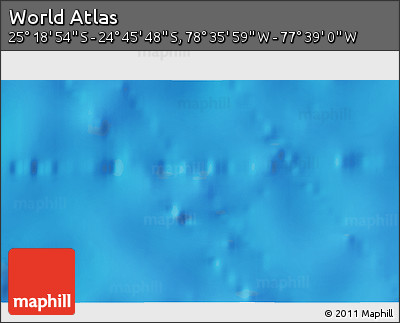 Physical 3D Map of the Area around 25° 2' 21" S, 78° 7' 30" W