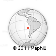 Outline Map of the Area around 25° 2' 21" S, 78° 7' 30" W, rectangular outline