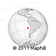 Outline Map of the Area around 25° 2' 21" S, 78° 58' 29" W, rectangular outline