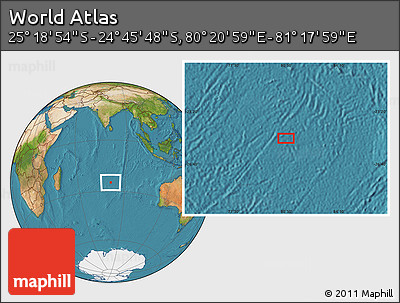 Satellite Location Map of the Area around 25° 2' 21" S, 80° 49' 29" E