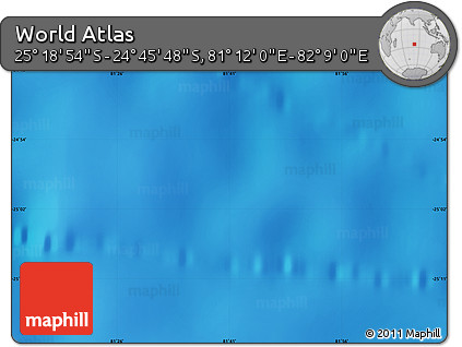 Physical Map of the Area around 25° 2' 21" S, 81° 40' 30" E