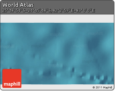 Satellite 3D Map of the Area around 25° 2' 21" S, 82° 31' 30" E