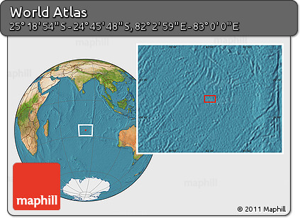 Satellite Location Map of the Area around 25° 2' 21" S, 82° 31' 30" E