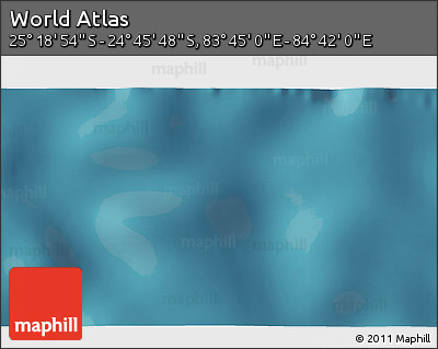 Satellite 3D Map of the Area around 25° 2' 21" S, 84° 13' 29" E