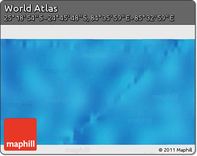 Physical 3D Map of the Area around 25° 2' 21" S, 85° 4' 29" E