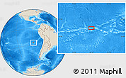 Shaded Relief Location Map of the area around 25° 2' 21" S, 89° 10' 30" W