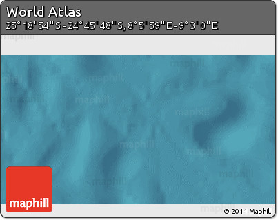 Satellite 3D Map of the Area around 25° 2' 21" S, 8° 34' 29" E
