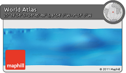 Physical Panoramic Map of the Area around 25° 2' 21" S, 8° 25' 30" W