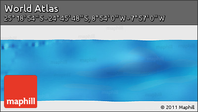 Physical Panoramic Map of the Area around 25° 2' 21" S, 8° 25' 30" W