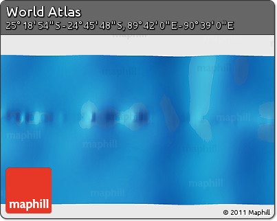 Physical 3D Map of the Area around 25° 2' 21" S, 90° 10' 30" E