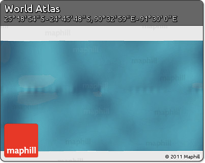 Satellite 3D Map of the Area around 25° 2' 21" S, 91° 1' 30" E