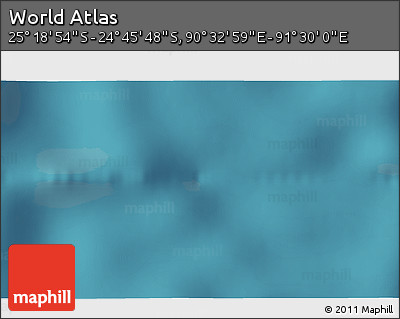 Satellite 3D Map of the Area around 25° 2' 21" S, 91° 1' 30" E