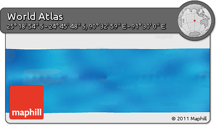 Physical Panoramic Map of the Area around 25° 2' 21" S, 91° 1' 30" E