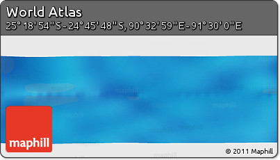 Physical Panoramic Map of the Area around 25° 2' 21" S, 91° 1' 30" E