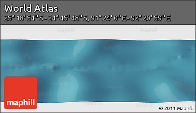 Satellite Panoramic Map of the Area around 25° 2' 21" S, 91° 52' 30" E