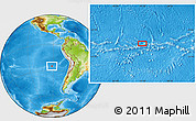 Physical Location Map of the area around 25° 2' 21" S, 91° 43' 29" W