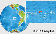 Physical Location Map of the area around 25° 2' 21" S, 95° 7' 30" W