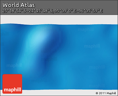 Physical 3D Map of the Area around 25° 2' 21" S, 96° 7' 30" E