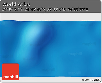 Physical 3D Map of the Area around 25° 2' 21" S, 96° 7' 30" E