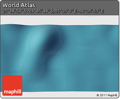 Satellite 3D Map of the Area around 25° 2' 21" S, 96° 7' 30" E