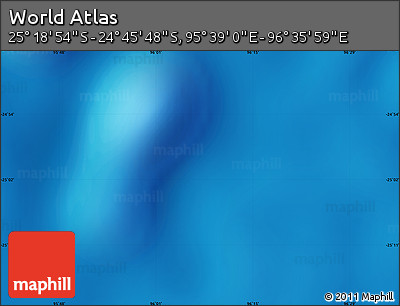 Physical Map of the Area around 25° 2' 21" S, 96° 7' 30" E