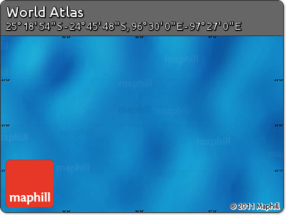 Physical Map of the Area around 25° 2' 21" S, 96° 58' 29" E