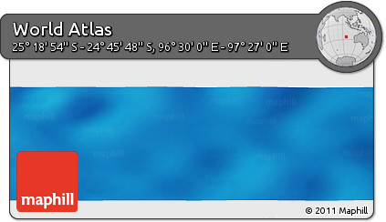 Physical Panoramic Map of the Area around 25° 2' 21" S, 96° 58' 29" E