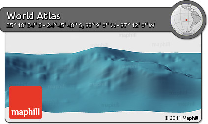 Satellite Panoramic Map of the Area around 25° 2' 21" S, 97° 40' 30" W