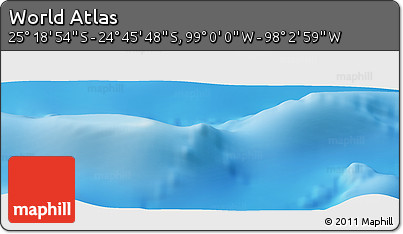 Physical Panoramic Map of the Area around 25° 2' 21" S, 98° 31' 30" W