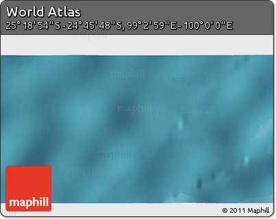 Satellite 3D Map of the Area around 25° 2' 21" S, 99° 31' 30" E