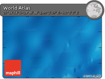 Physical Map of the Area around 25° 2' 21" S, 99° 31' 30" E
