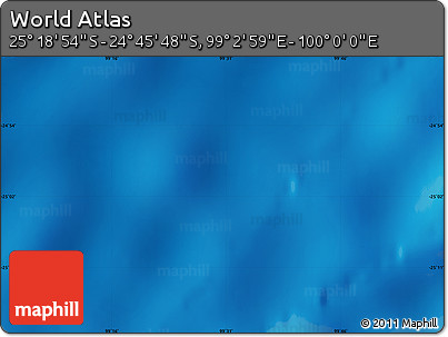 Physical Map of the Area around 25° 2' 21" S, 99° 31' 30" E