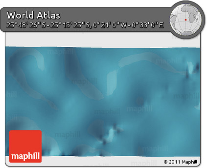 Satellite 3D Map of the Area around 25° 31' 56" S, 0° 4' 30" E