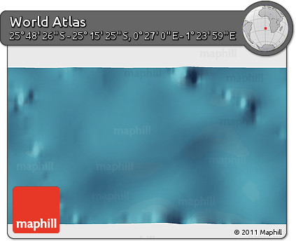 Satellite 3D Map of the Area around 25° 31' 56" S, 0° 55' 29" E