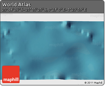 Satellite 3D Map of the Area around 25° 31' 56" S, 0° 55' 29" E