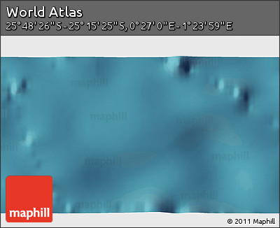 Satellite 3D Map of the Area around 25° 31' 56" S, 0° 55' 29" E