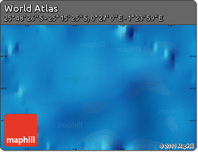 Physical Map of the Area around 25° 31' 56" S, 0° 55' 29" E