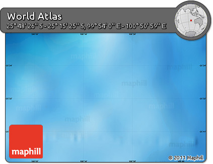 Physical Map of the Area around 25° 31' 56" S, 100° 22' 30" E