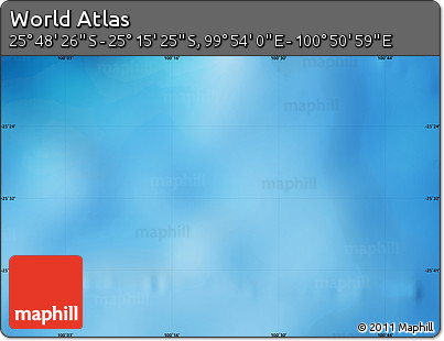Physical Map of the Area around 25° 31' 56" S, 100° 22' 30" E