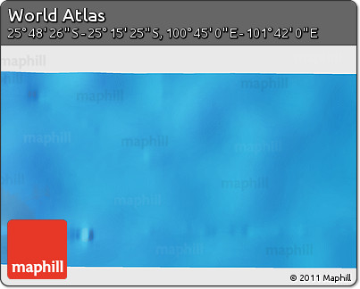 Physical 3D Map of the Area around 25° 31' 56" S, 101° 13' 29" E