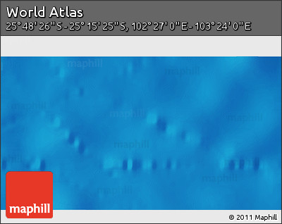 Physical 3D Map of the Area around 25° 31' 56" S, 102° 55' 30" E