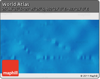 Physical 3D Map of the Area around 25° 31' 56" S, 102° 55' 30" E