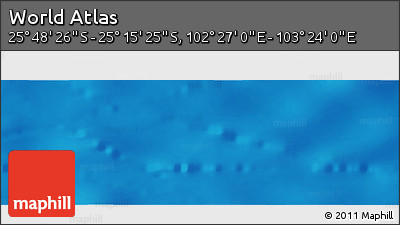 Physical Panoramic Map of the Area around 25° 31' 56" S, 102° 55' 30" E