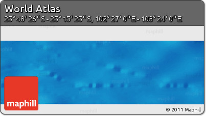 Physical Panoramic Map of the Area around 25° 31' 56" S, 102° 55' 30" E