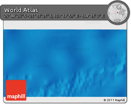 Physical 3D Map of the Area around 25° 31' 56" S, 103° 46' 30" E