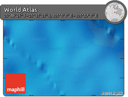 Physical Map of the Area around 25° 31' 56" S, 105° 28' 29" E