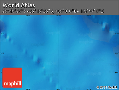 Physical Map of the Area around 25° 31' 56" S, 105° 28' 29" E