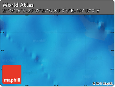 Physical Map of the Area around 25° 31' 56" S, 105° 28' 29" E