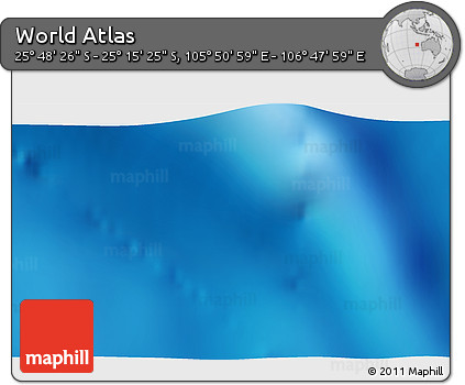 Physical 3D Map of the Area around 25° 31' 56" S, 106° 19' 29" E